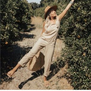 CJLA Leah Linen overalls